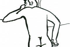 affiche dessiner un homme recto