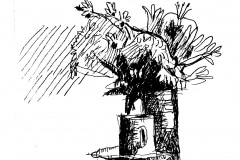 L02•007-fleurs. dessin 13 5 90